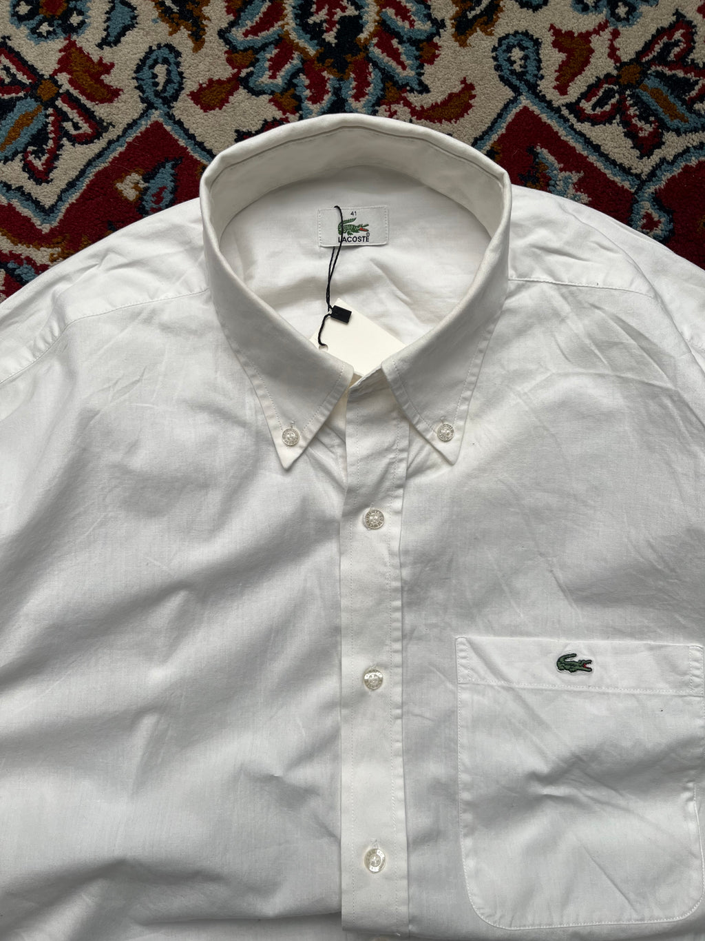 Lacoste White Button Down Shirt - L