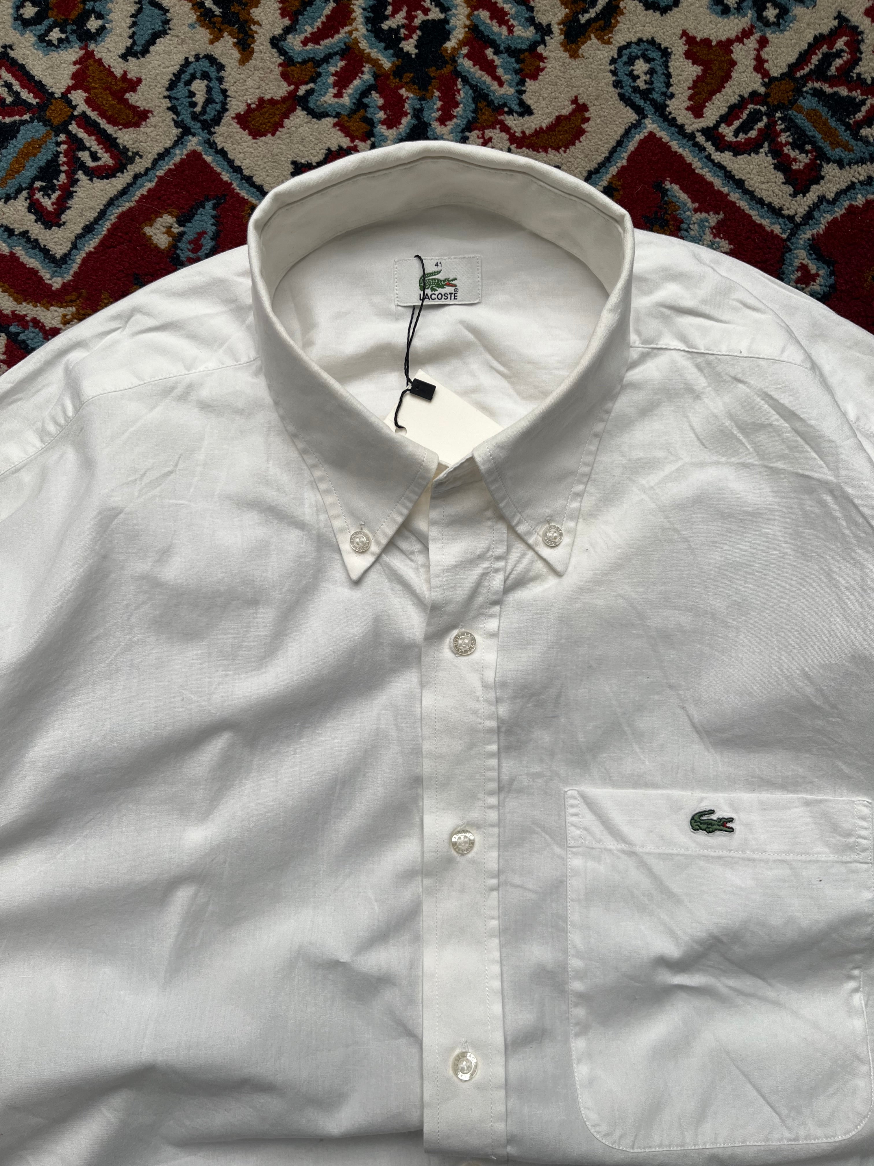 Lacoste White Button Down Shirt - L