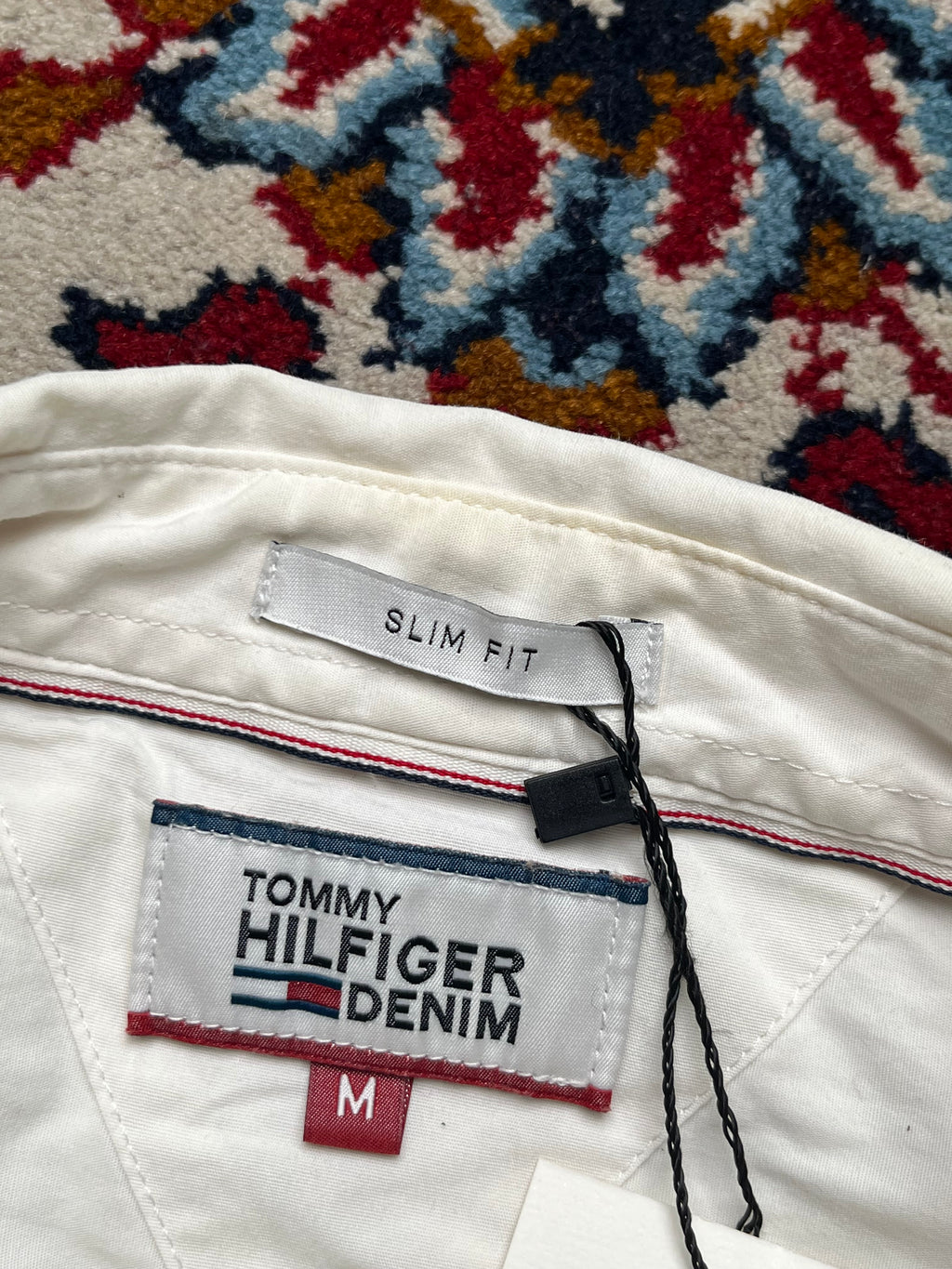 Tommy Hilfiger Denim White Slim Fit Button Down Shirt - M