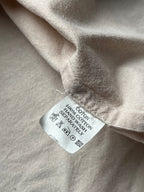 Vintage Light Pink Beige Silver Embroidered Collar Button Down Shirt - M