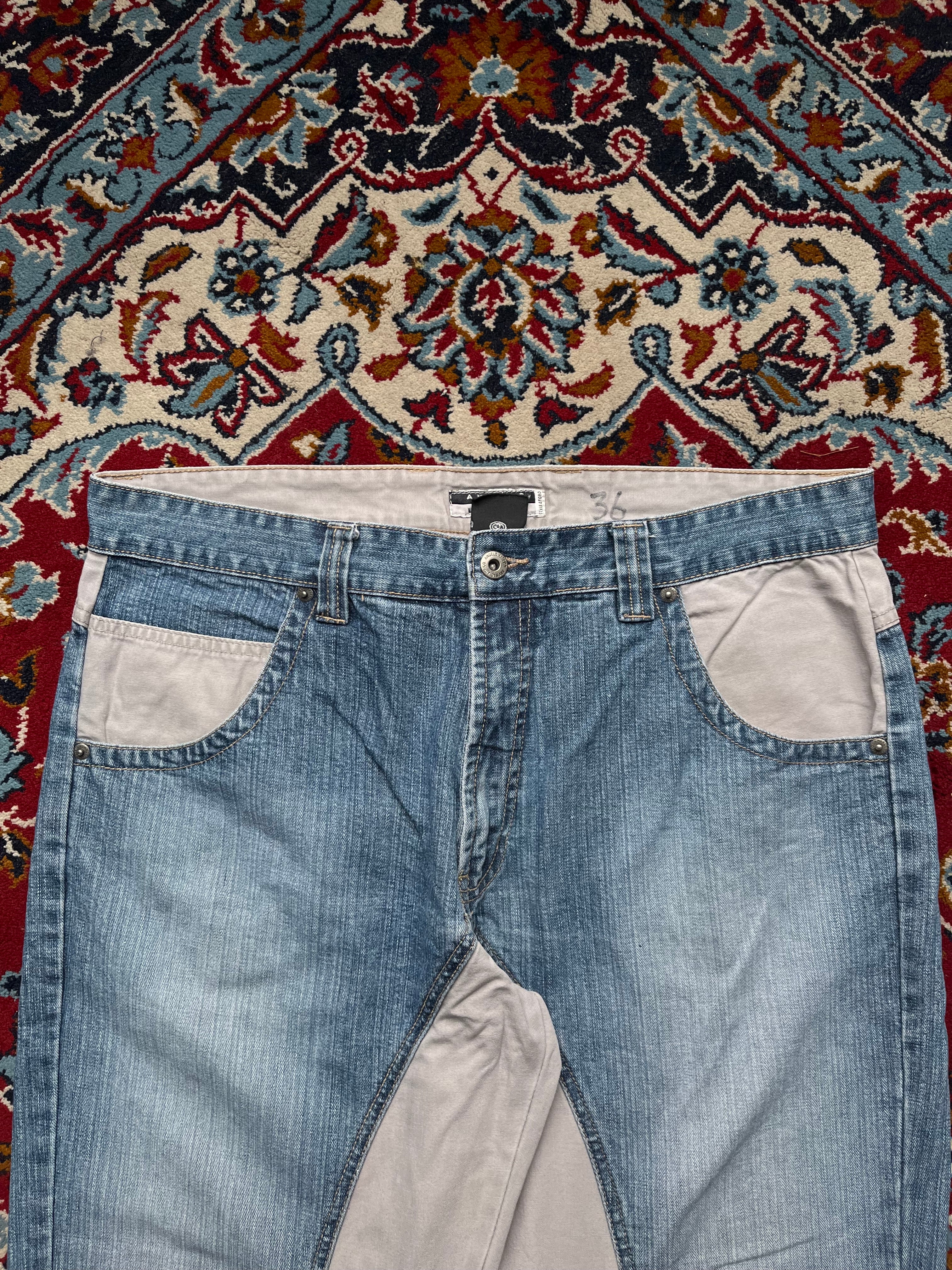 Angelo Litrico Two Tone Canvas Panel Jeans - 36