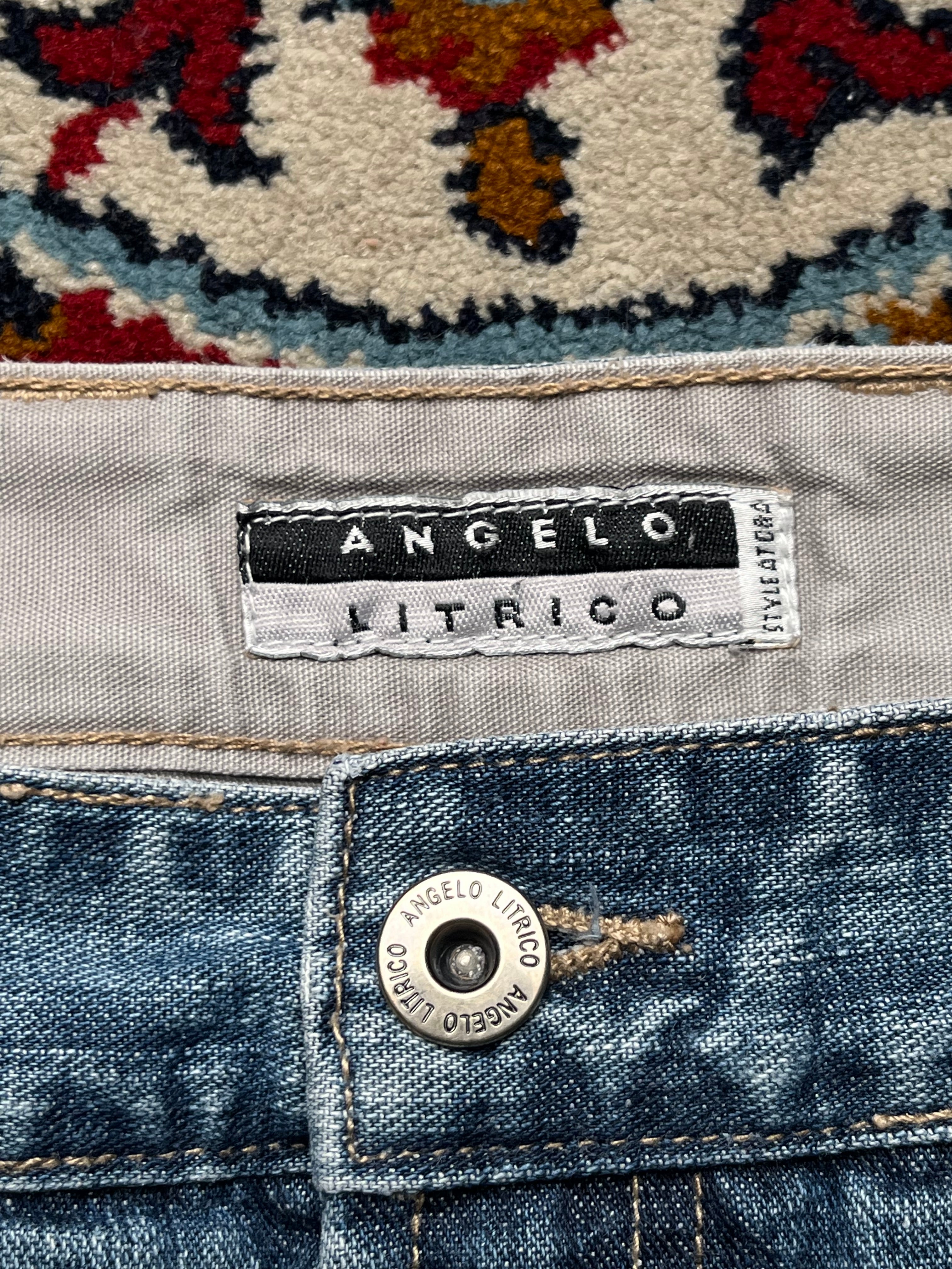 Angelo Litrico Two Tone Canvas Panel Jeans - 36
