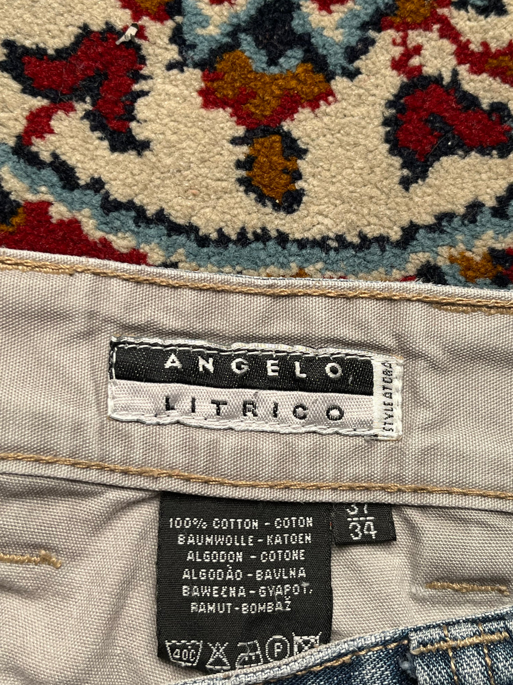 Angelo Litrico Two Tone Canvas Panel Jeans - 36