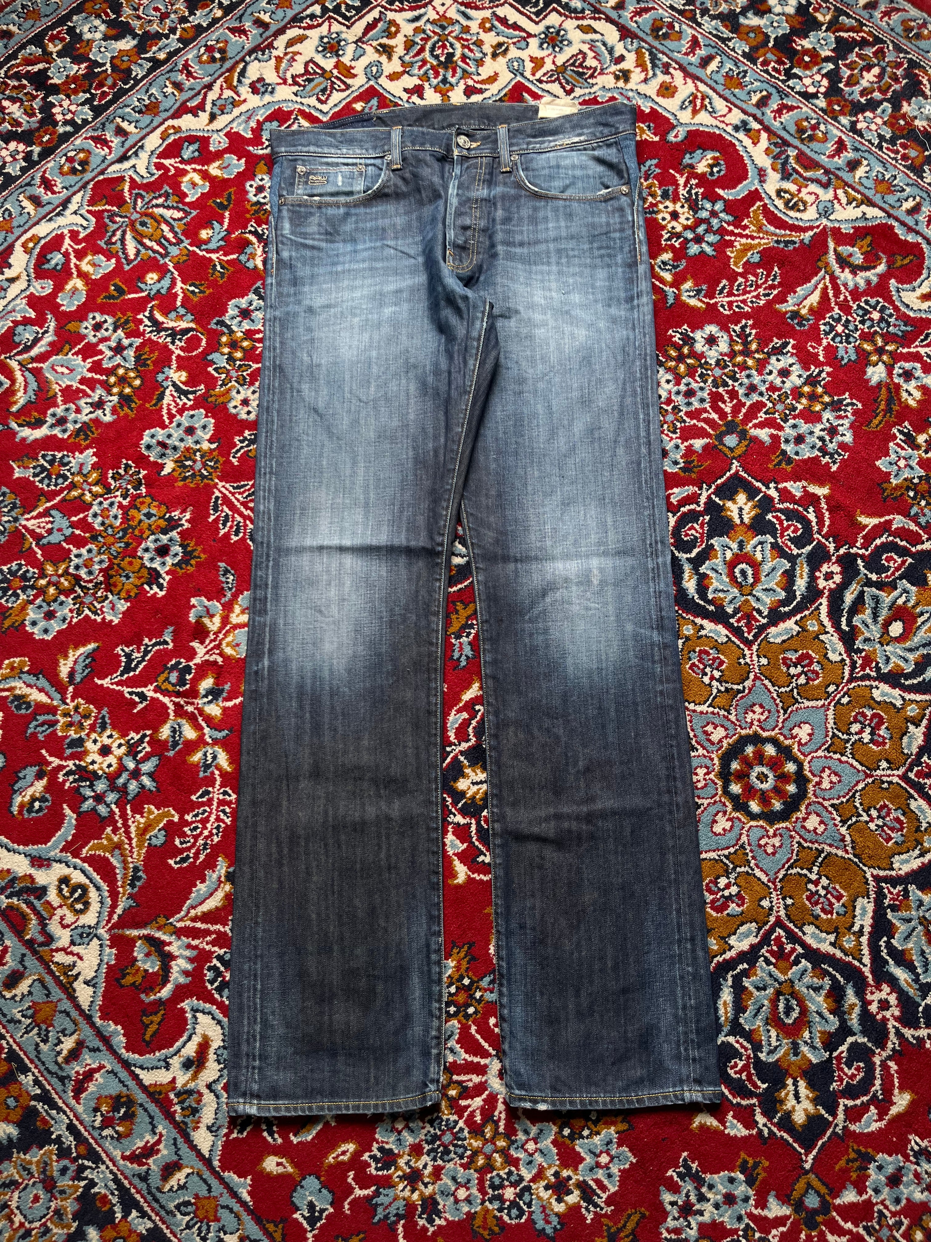 G-Star Raw 3301 Straight Fit Indigo Blue Washed Jeans - 36