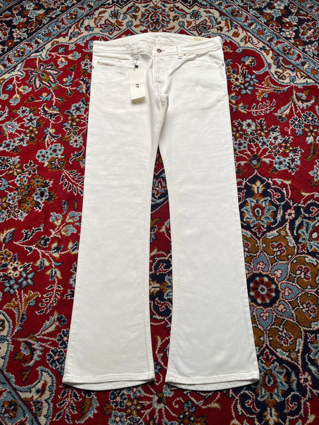 Diesel Trouleg White Bootcut Jeans - 34