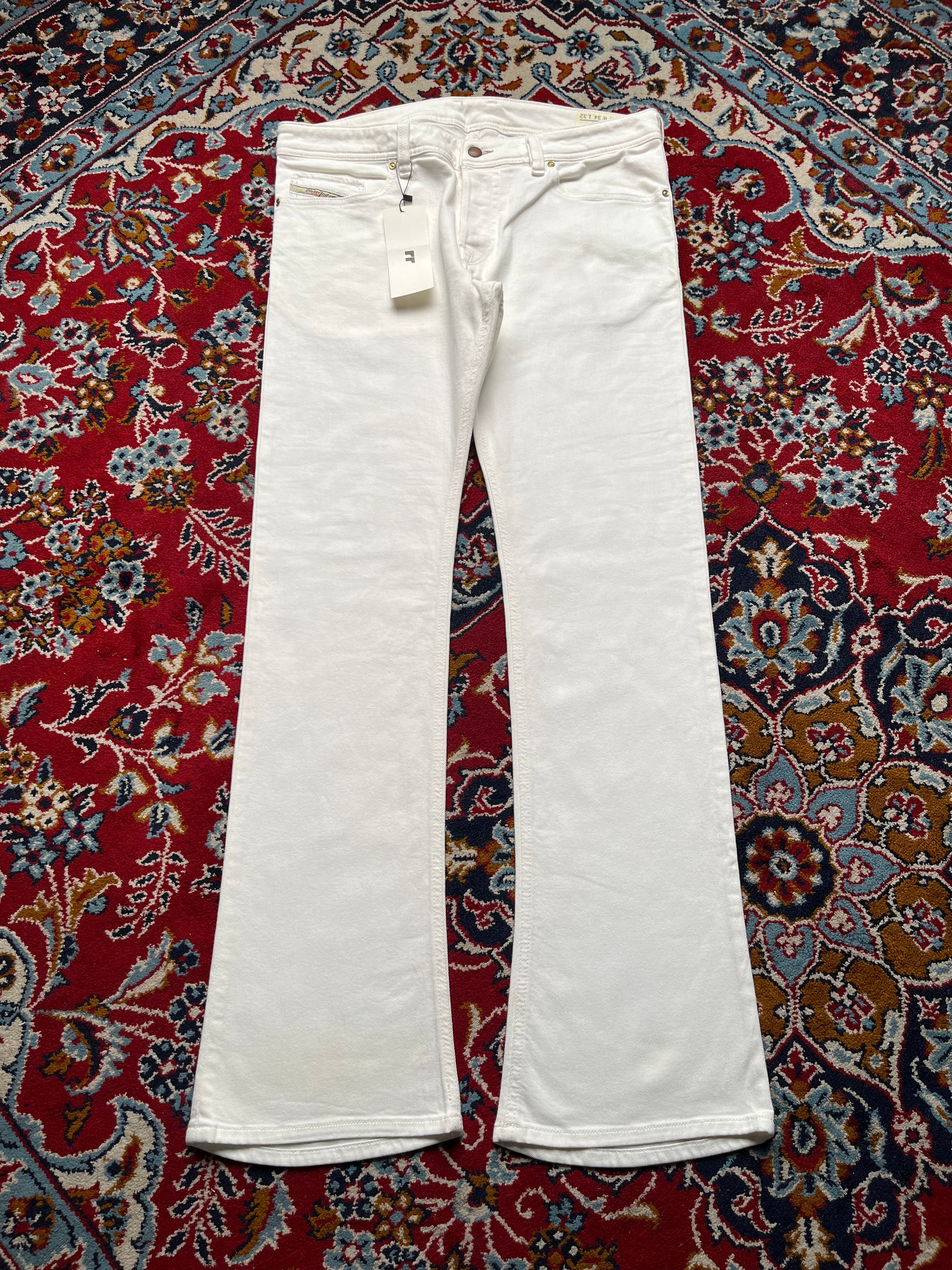 Diesel Trouleg White Bootcut Jeans - 34