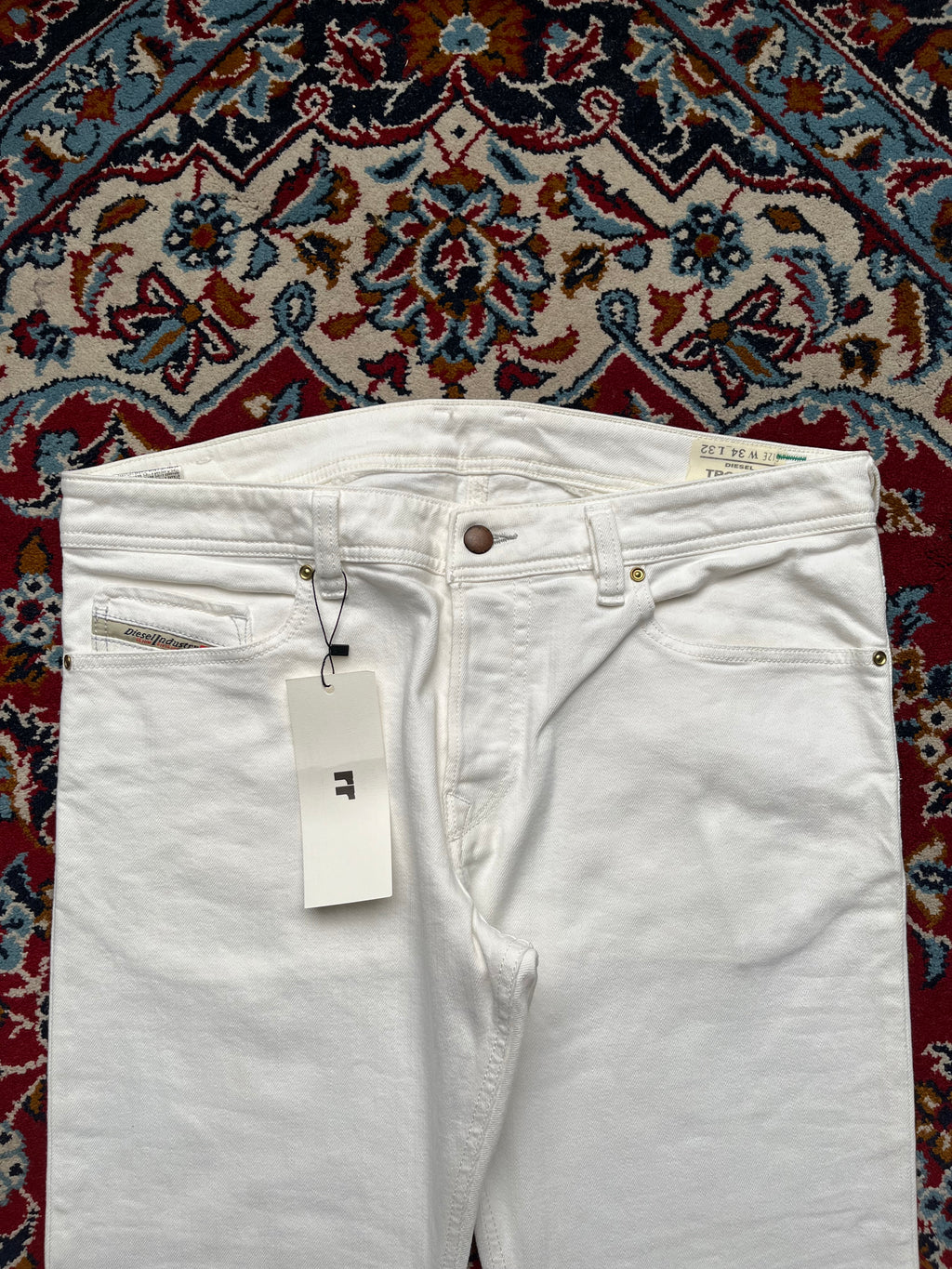 Diesel Trouleg White Bootcut Jeans - 34