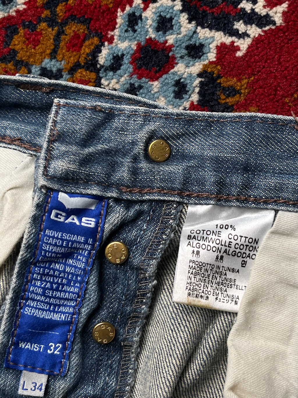 GAS Memphis Medium Washed Straight Fit Jeans - 30