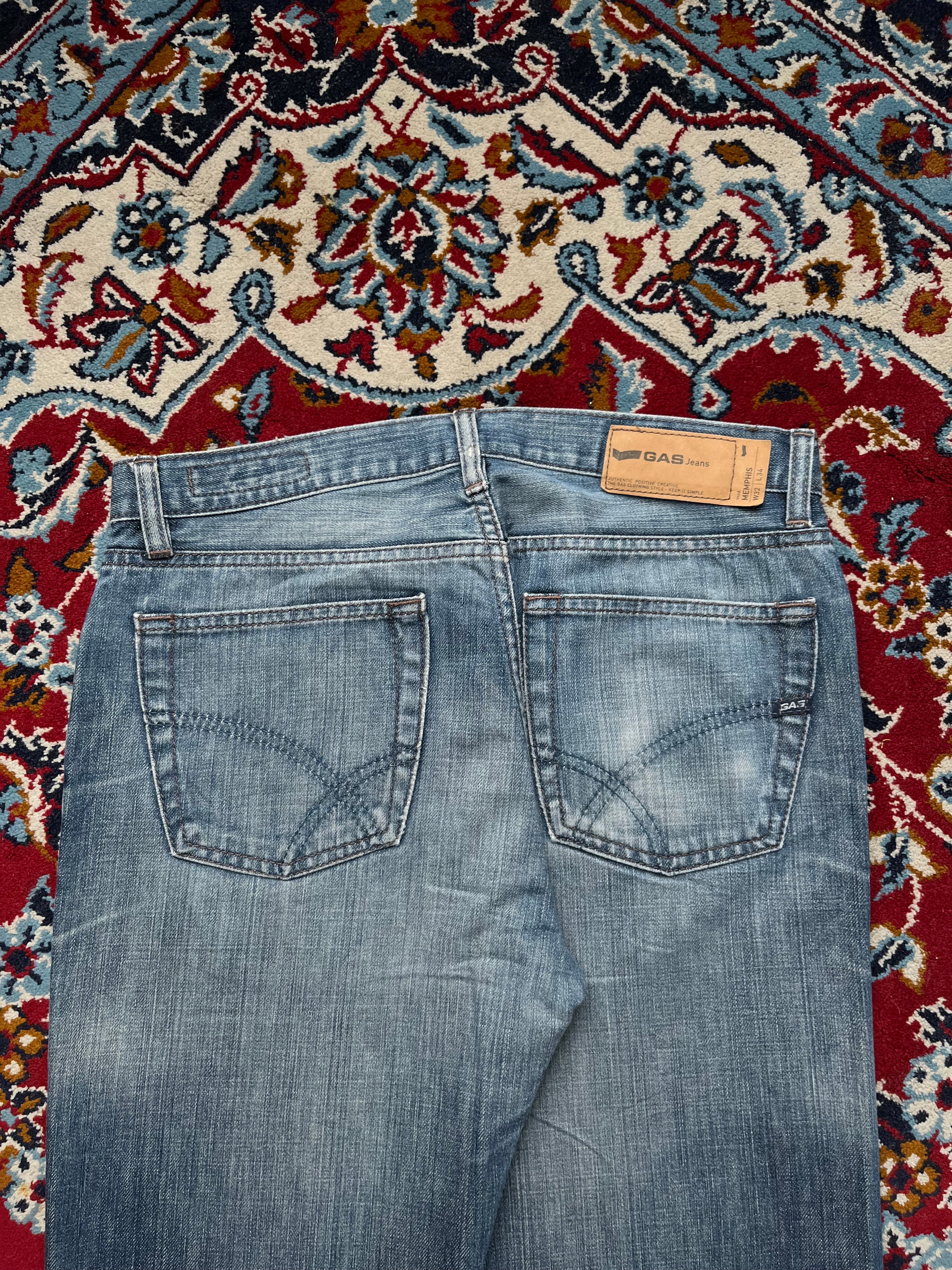 GAS Memphis Medium Washed Straight Fit Jeans - 30