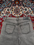boohooMAN Washed Grey Loose Fit Multi Pocket Cargo Jeans - 32