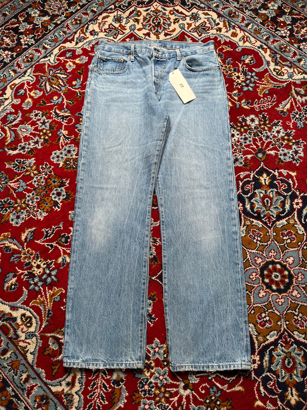 Levi's 501 Premium Original Fit Light Washed Jeans - 34