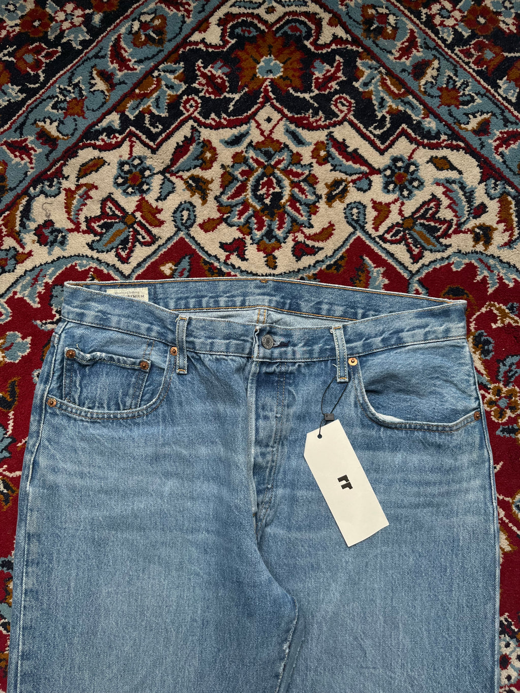 Levi's 501 Premium Original Fit Light Washed Jeans - 34