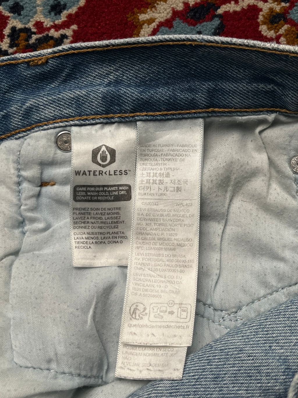 Levi's 501 Premium Original Fit Light Washed Jeans - 34