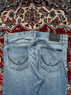 Superdry Vintage Officer Straight Fit Light Washed Jeans - 36
