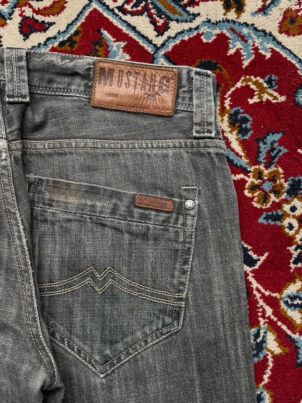 Mustang Vintage Grey Washed Bootcut Jeans - 32