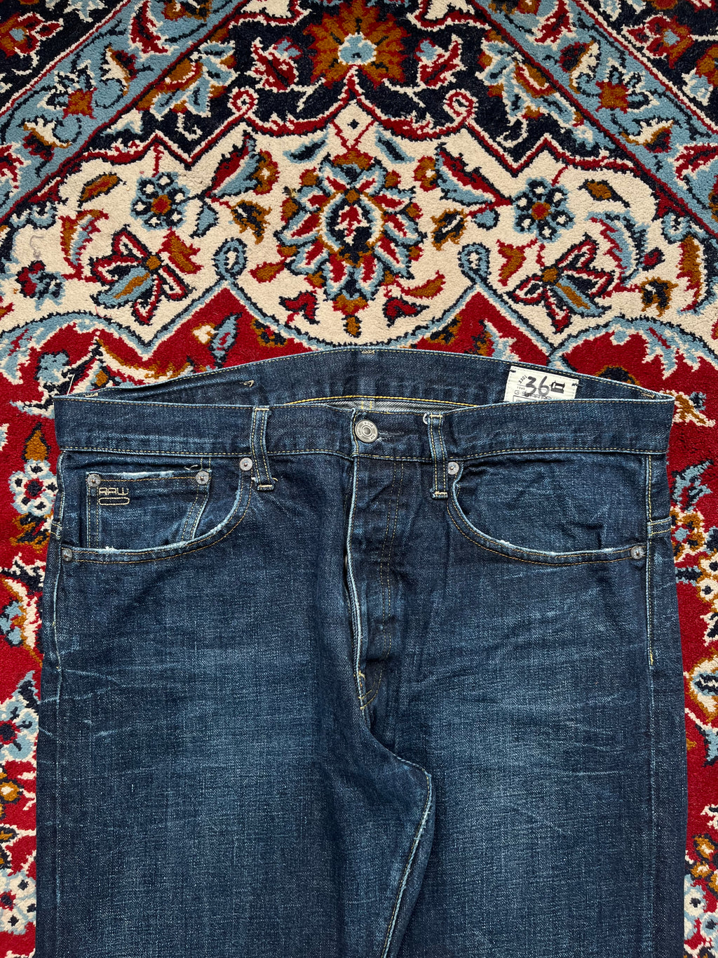 G-STAR RAW 3301 Straight Fit Dark Washed JEANS - 36
