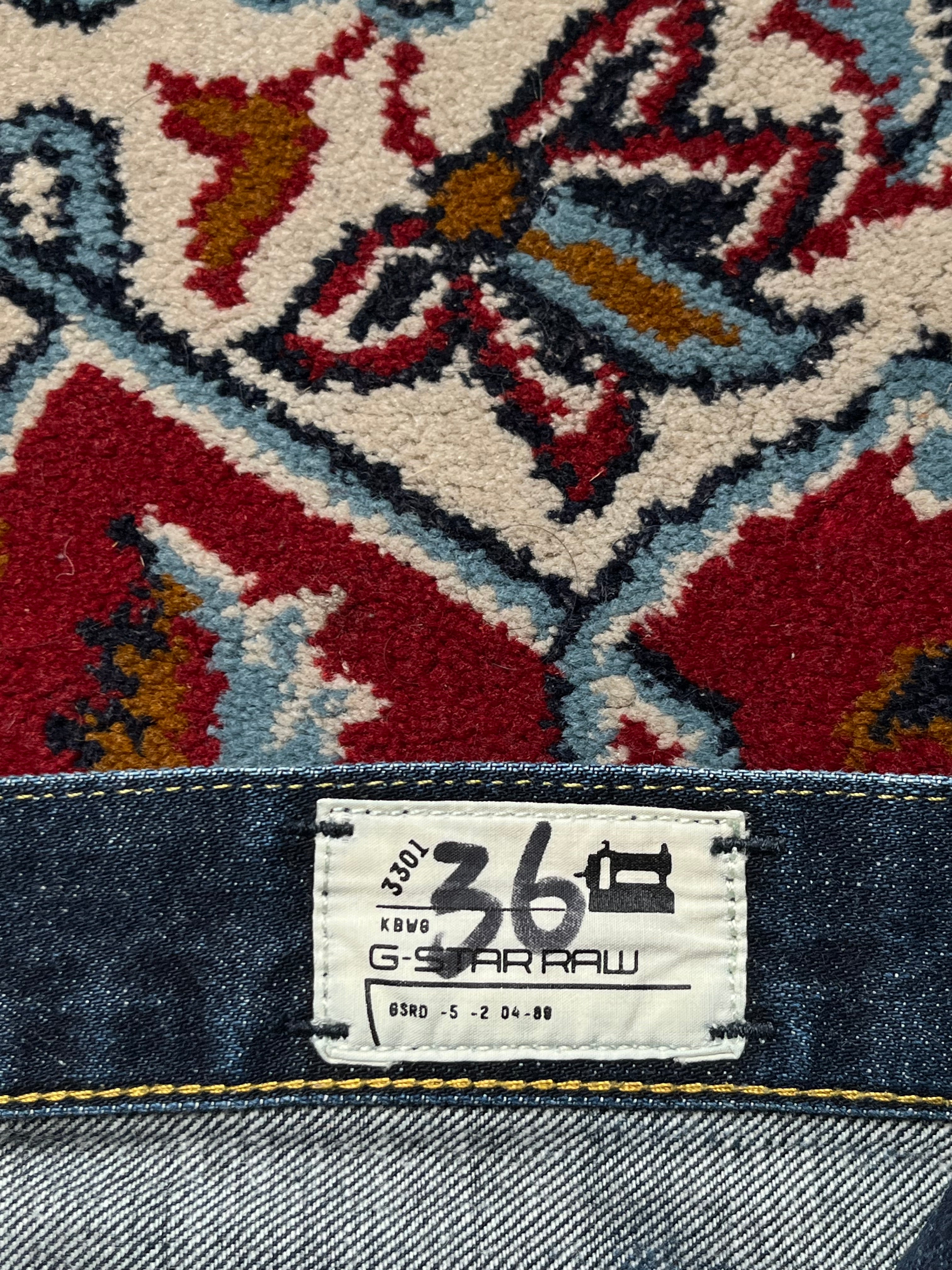 G-STAR RAW 3301 Straight Fit Dark Washed JEANS - 36