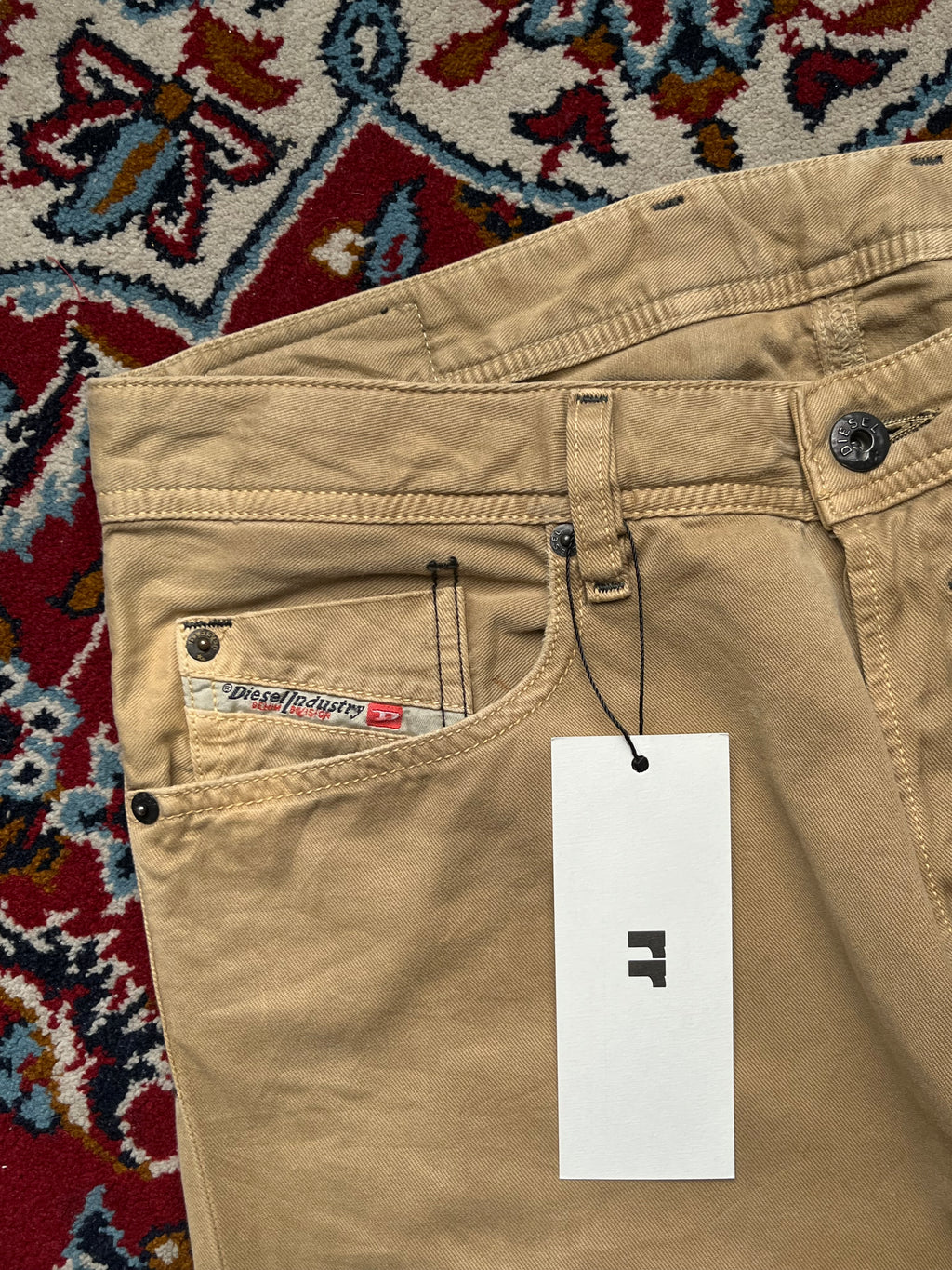 DIESEL Waykee Beige Tan Straight Fit JEANS - 32