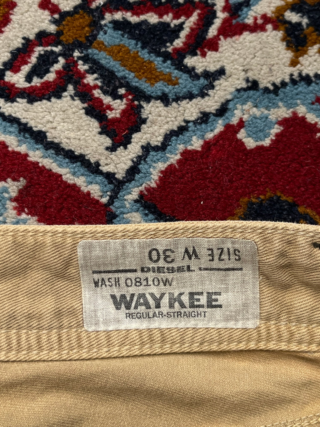 DIESEL Waykee Beige Tan Straight Fit JEANS - 32