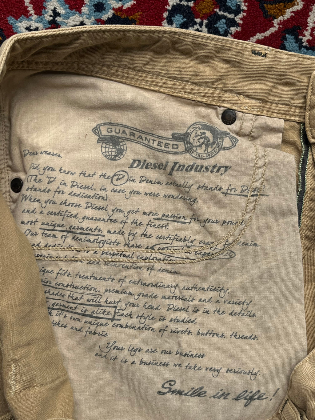 DIESEL Waykee Beige Tan Straight Fit JEANS - 32