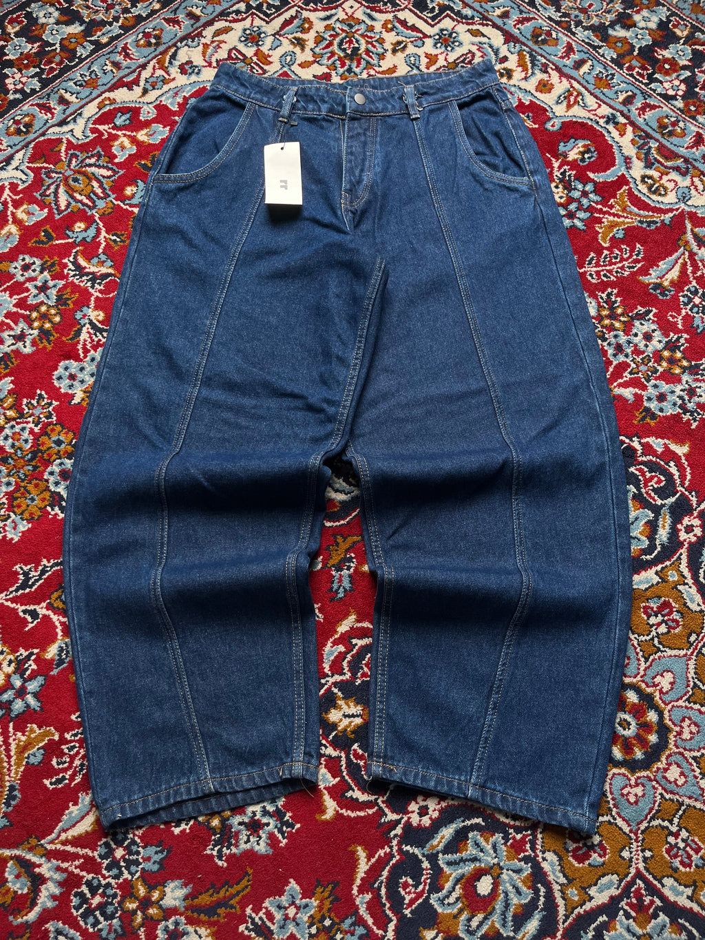 Boohooman Dark Washed Baggy Fit JEANS - 32