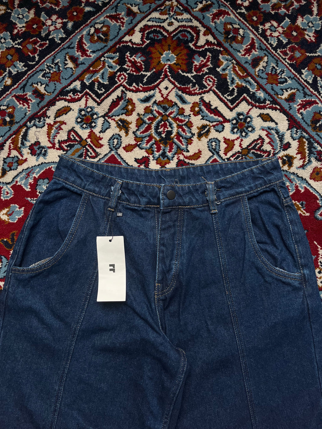Boohooman Dark Washed Baggy Fit JEANS - 32