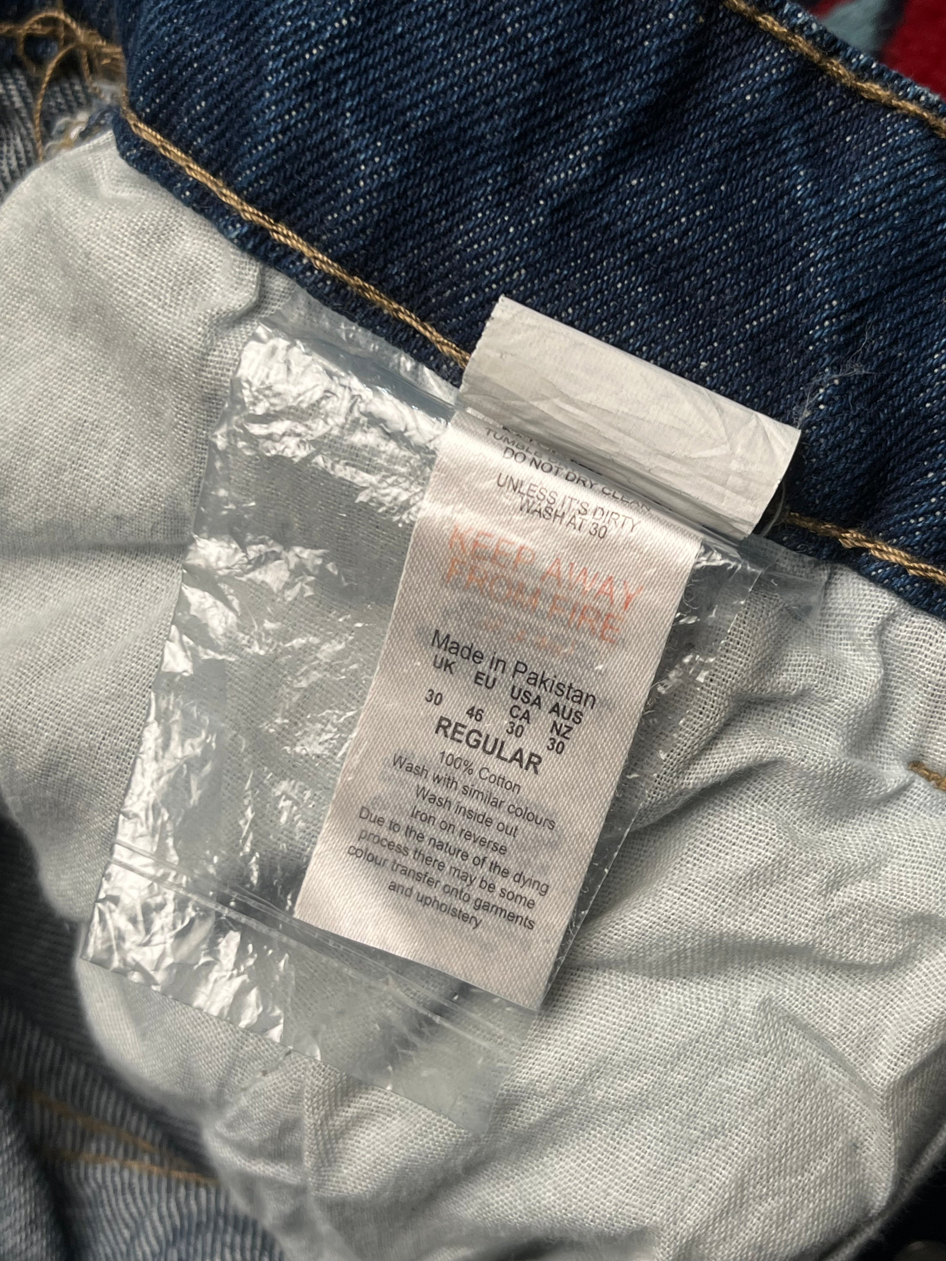 Boohooman Dark Washed Baggy Fit JEANS - 32