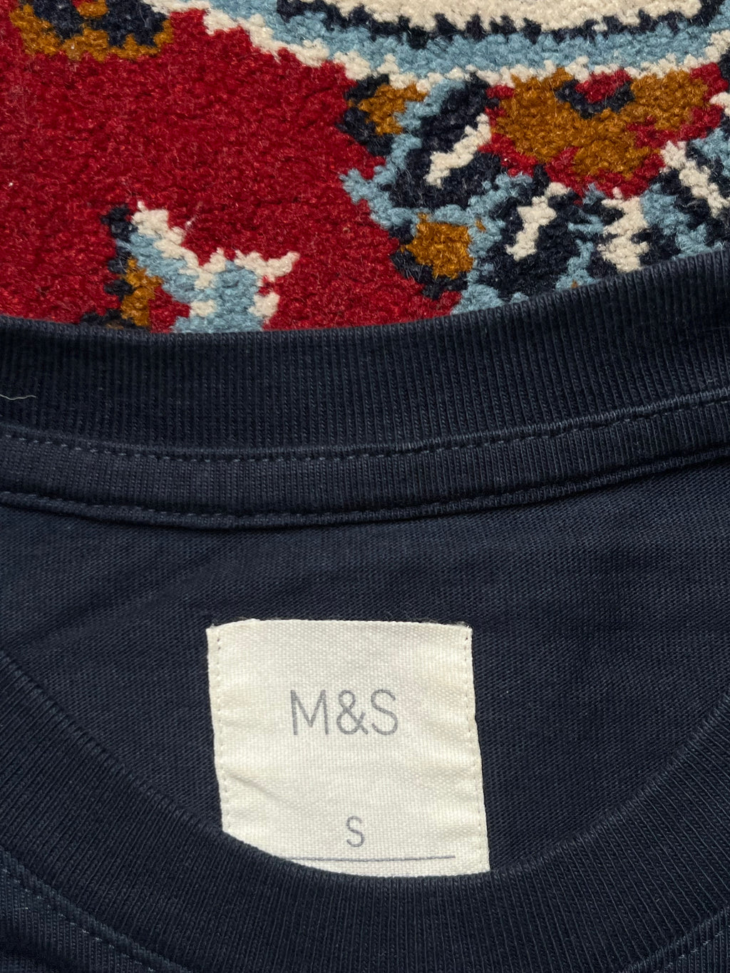 M&S Marks & Spencer Navy Blue Long Sleeve Shirt - M