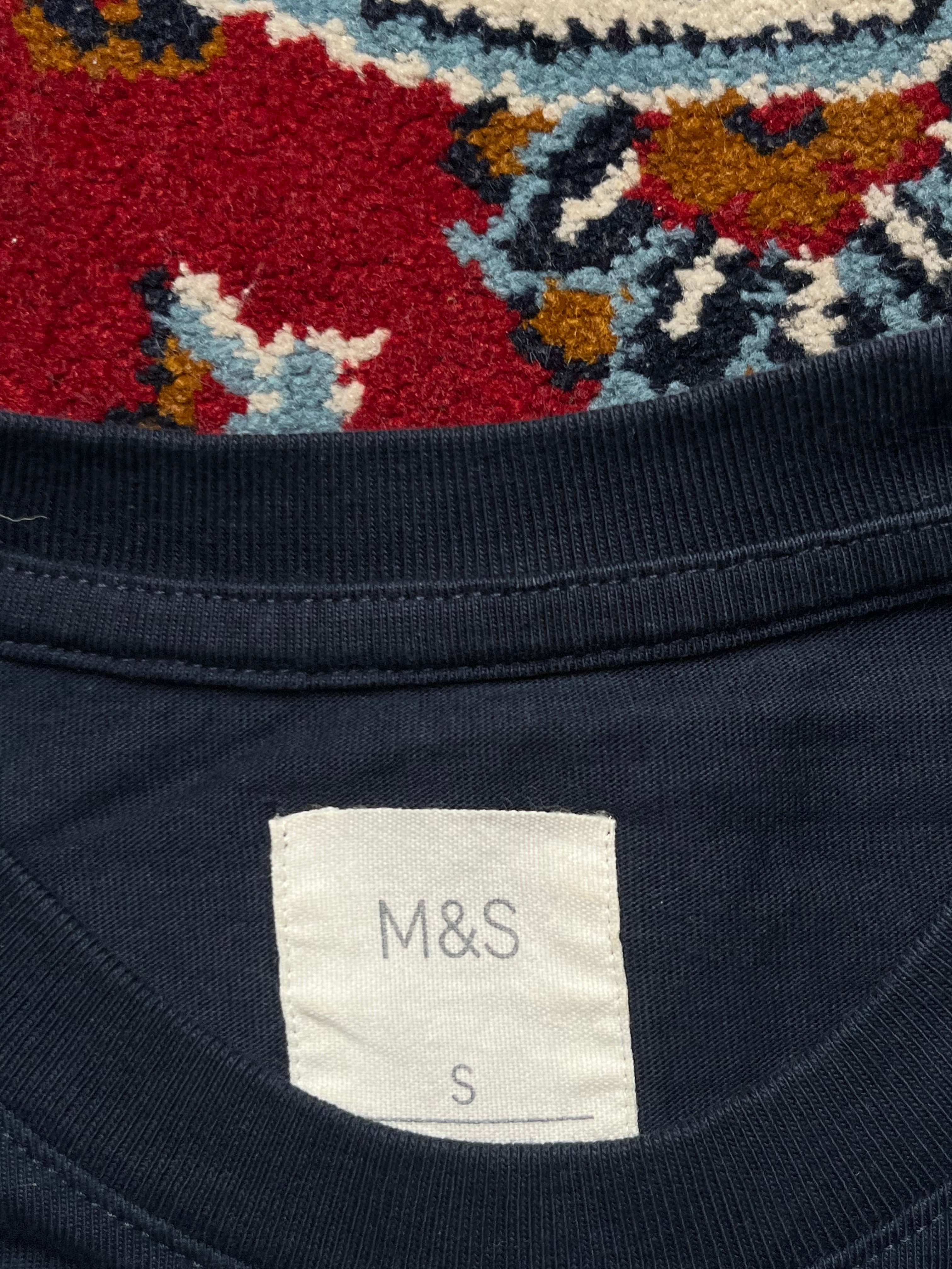M&S Marks & Spencer Navy Blue Long Sleeve Shirt - M