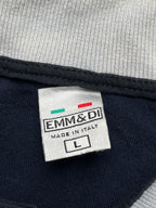 EMM&DI Navy Blue Textured Roma Polo TEE - M