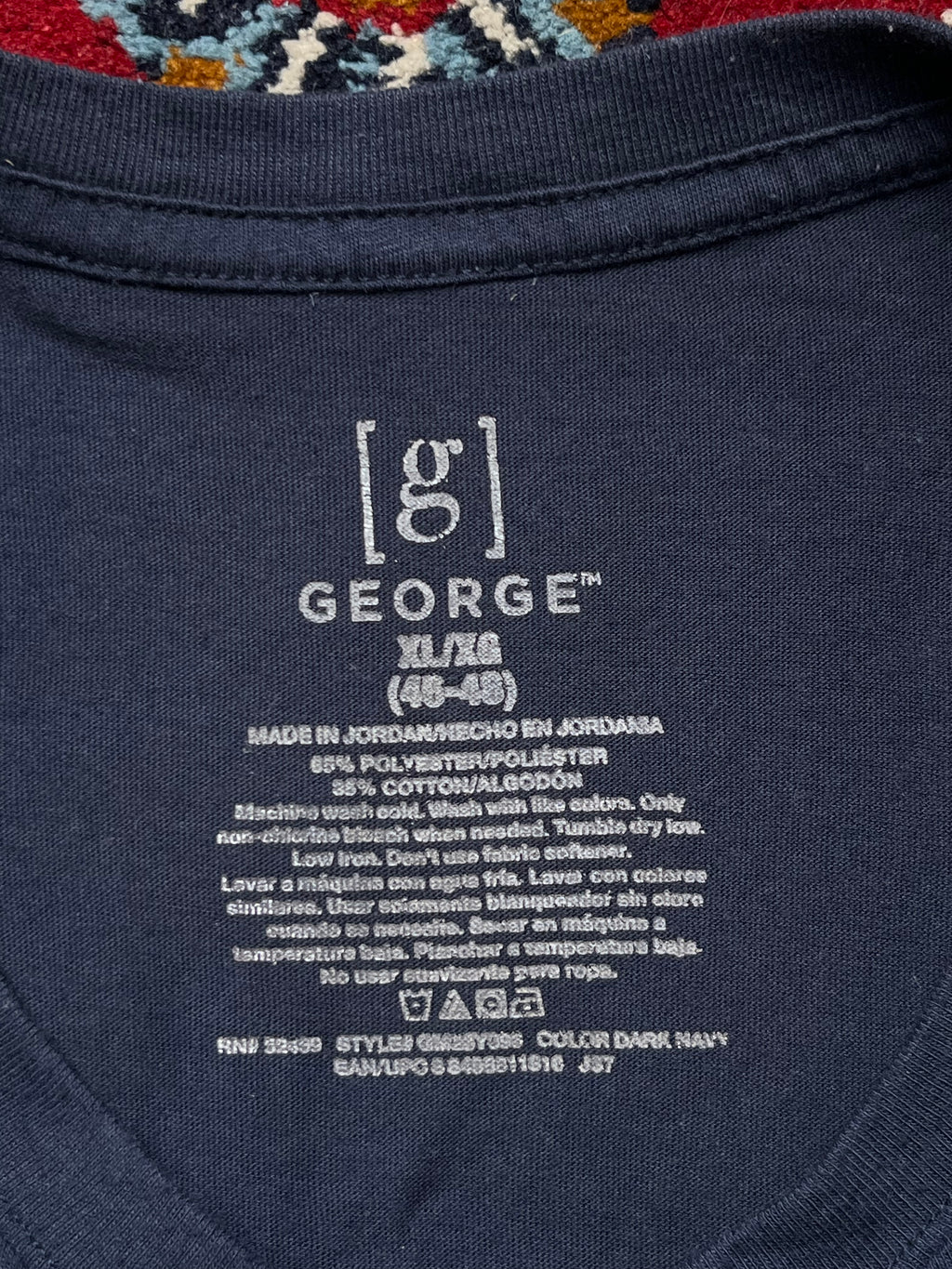 GEORGE Navy Crew Neck TEE - XL