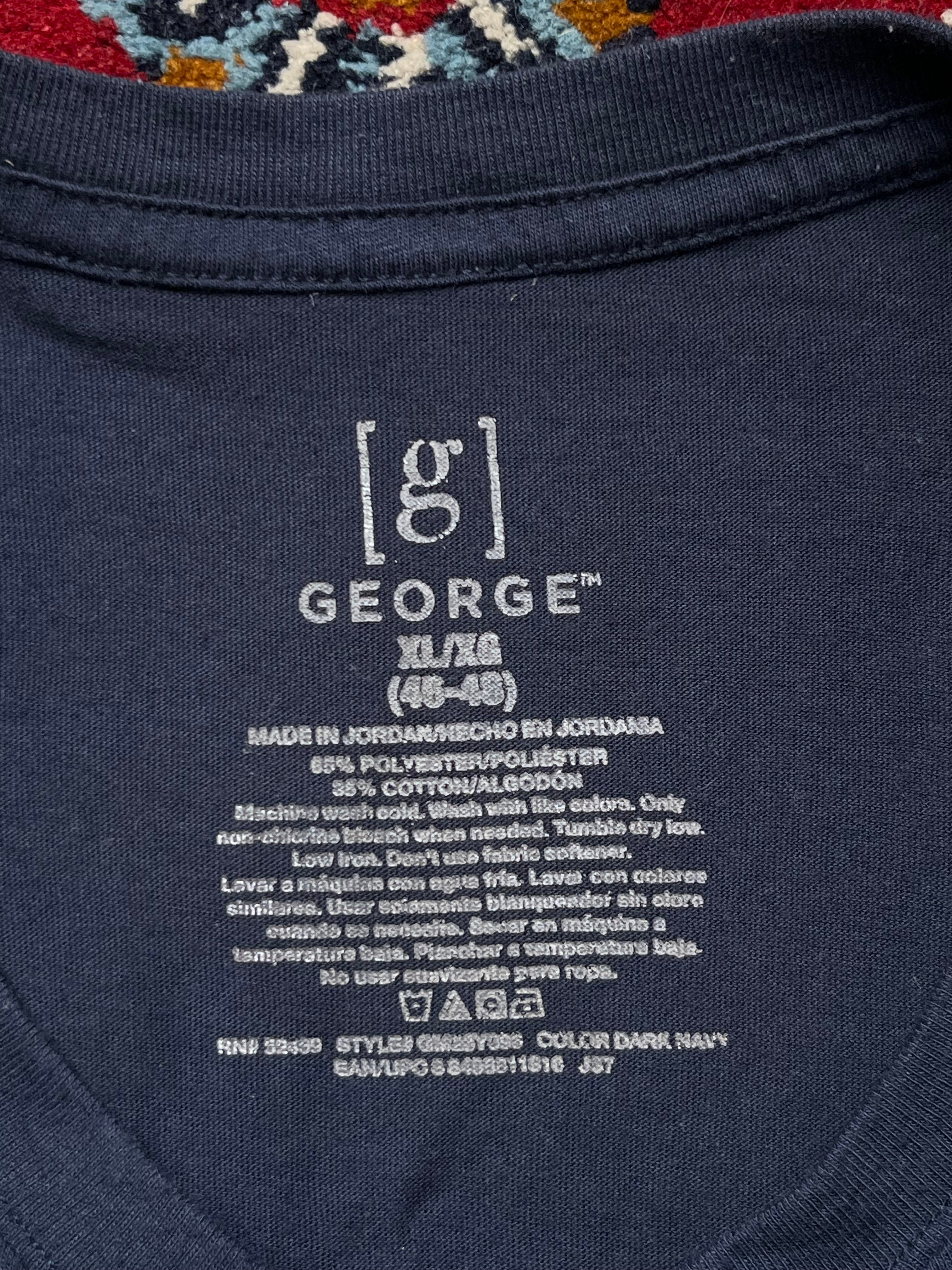 GEORGE Navy Crew Neck TEE - XL