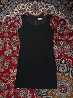 Vintage DIVONNE Black Embroidered Floral Sheath Sleeveless Dress - M