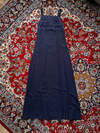 Vintage Rhapsody Navy Blue Beaded Lace Dress - S