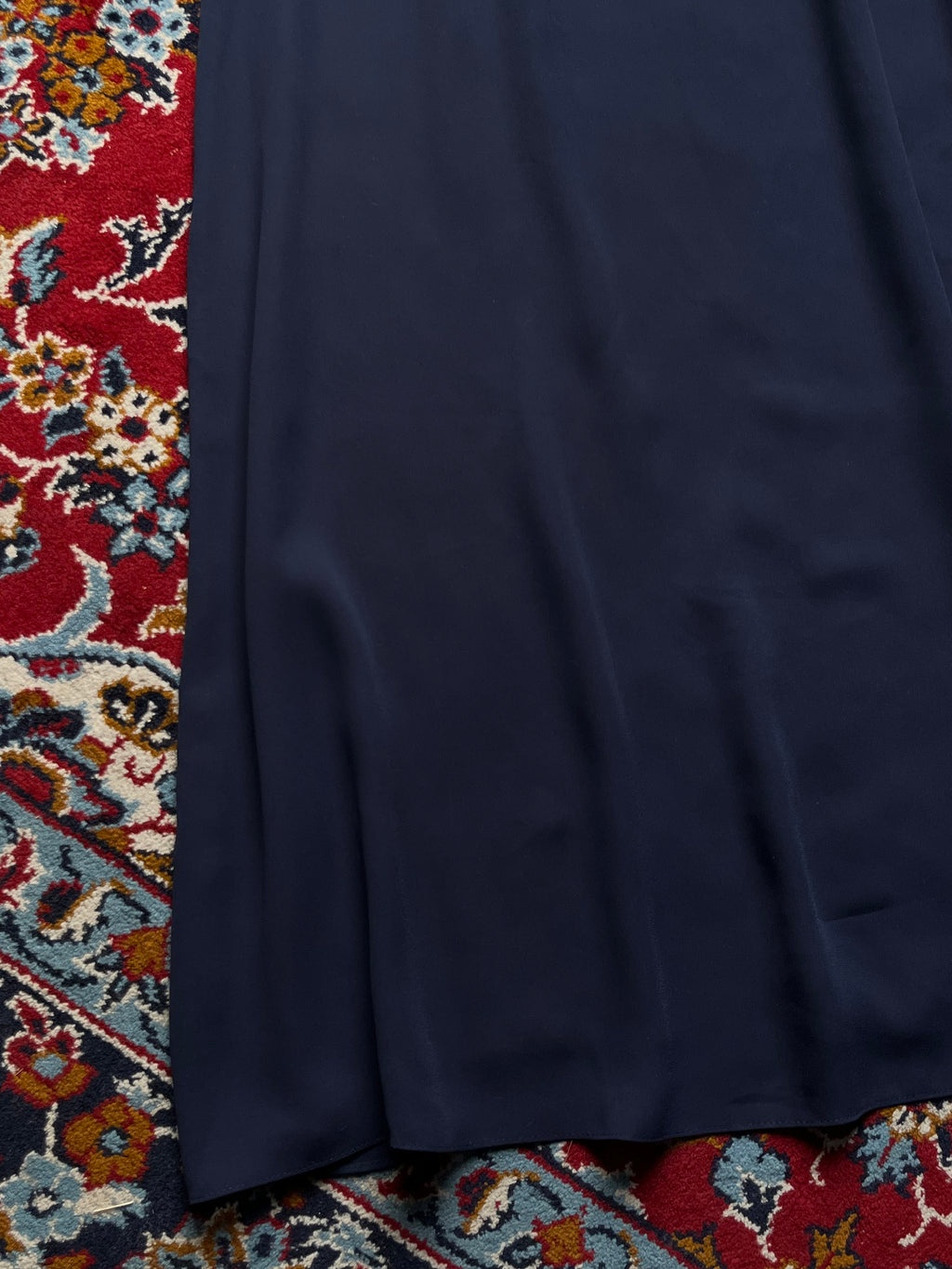 Vintage Rhapsody Navy Blue Beaded Lace Dress - S
