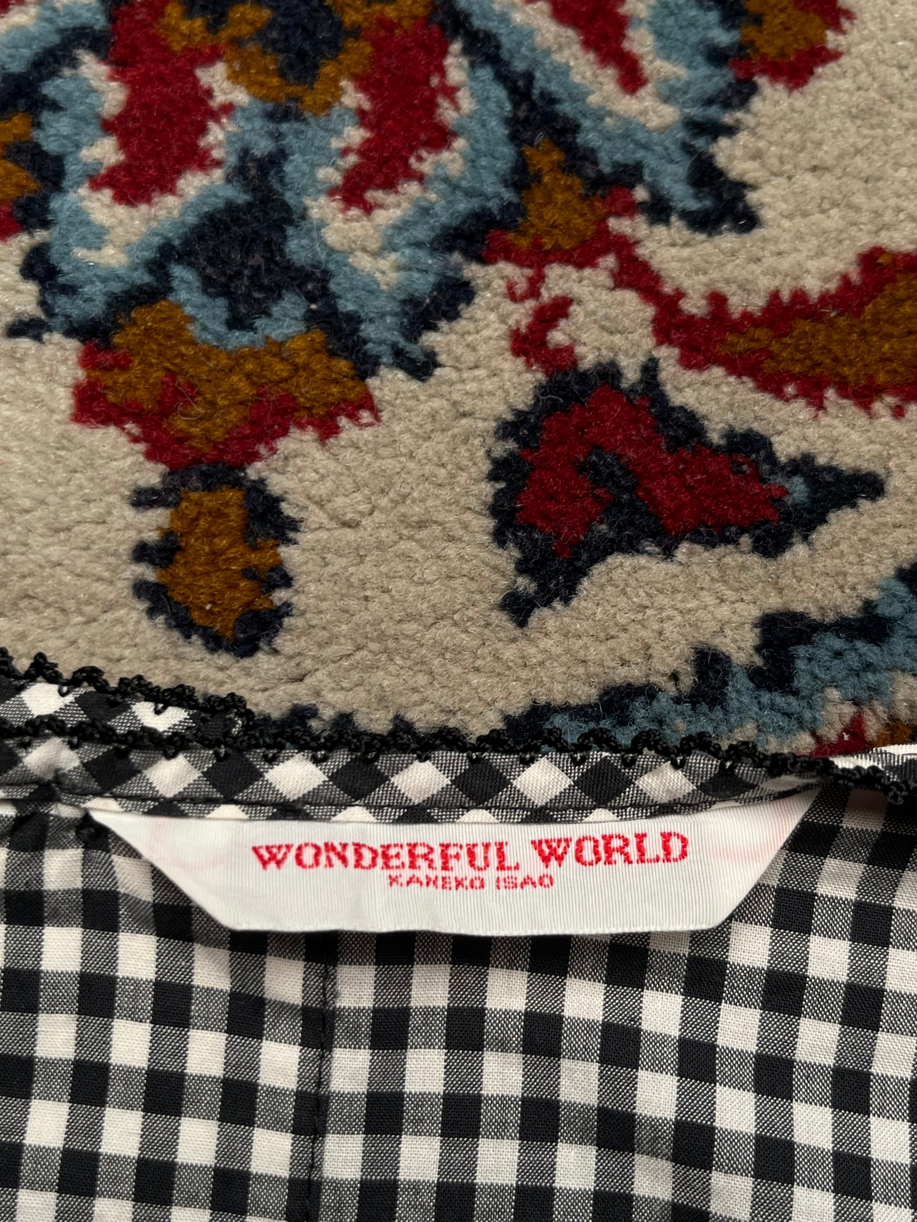 WONDERFUL WORLD KANEKO ISAO Black White Check Dress - L