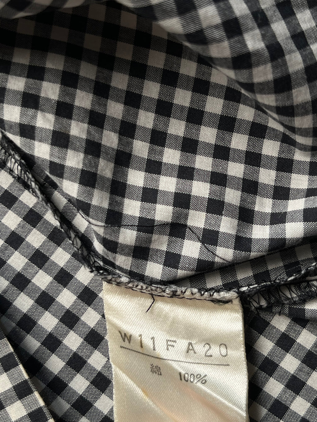 WONDERFUL WORLD KANEKO ISAO Black White Check Dress - L
