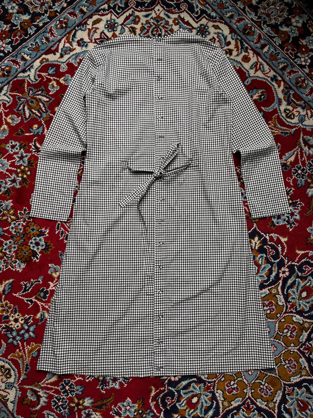 WONDERFUL WORLD KANEKO ISAO Black White Check Dress - L