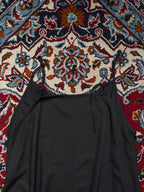 Solid Black Strap Cami Dress - M