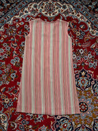 Vintage Vertical Striped Sleeveless Dress - M