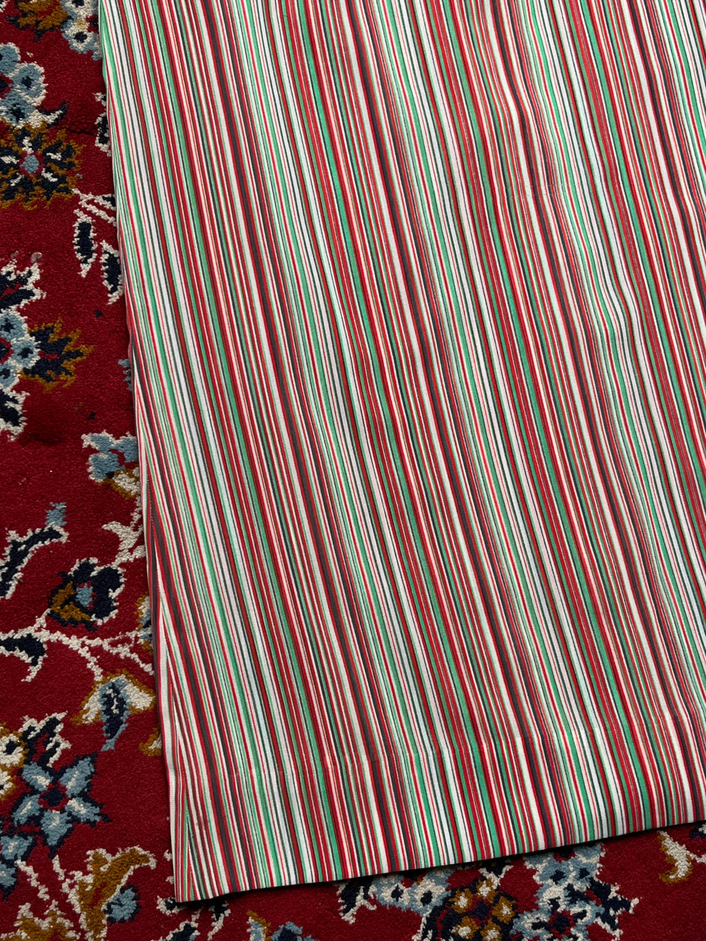 Vintage Vertical Striped Sleeveless Dress - M