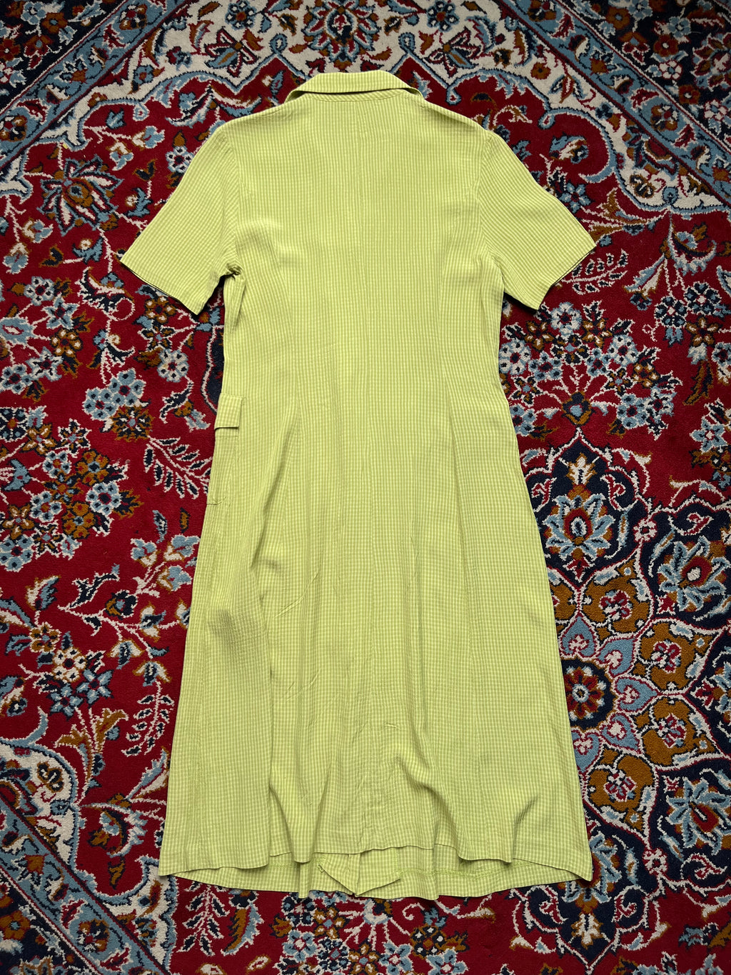 Vintage Femina AIRY Green Check Dress - M