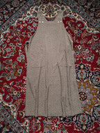 SHERIDAN Vintage Celestial Star Moon Print Grey Dress - L