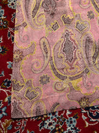 Vintage Pink Paisley Short Sleeve Dress - M