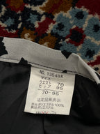 Vintage Black White Floral Chiffon Skirt - 28