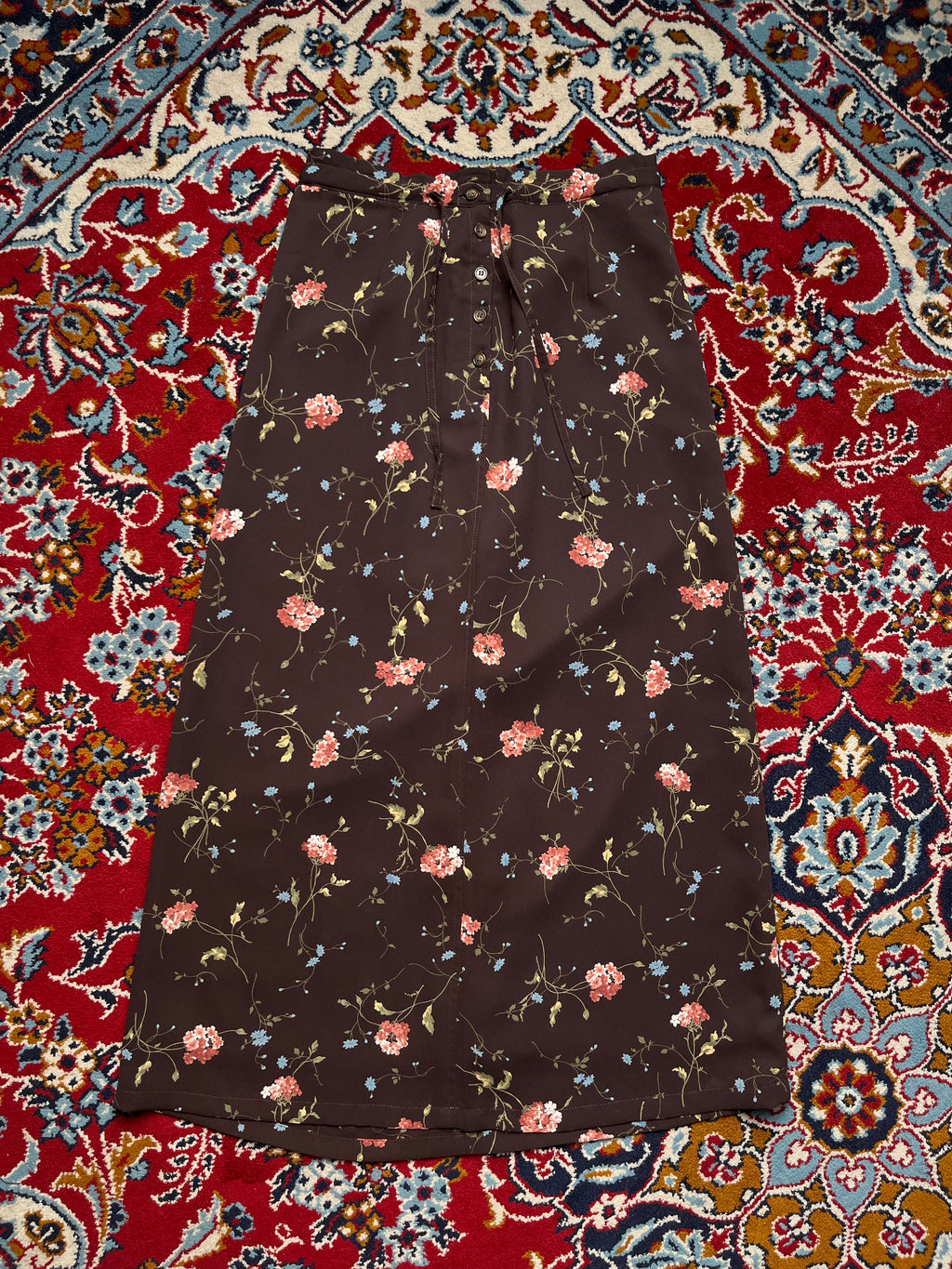Vintage Japanese Floral Chiffon Skirt - 26
