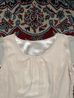 Vintage Japanese Silk Touch Pale Pink Dress - M