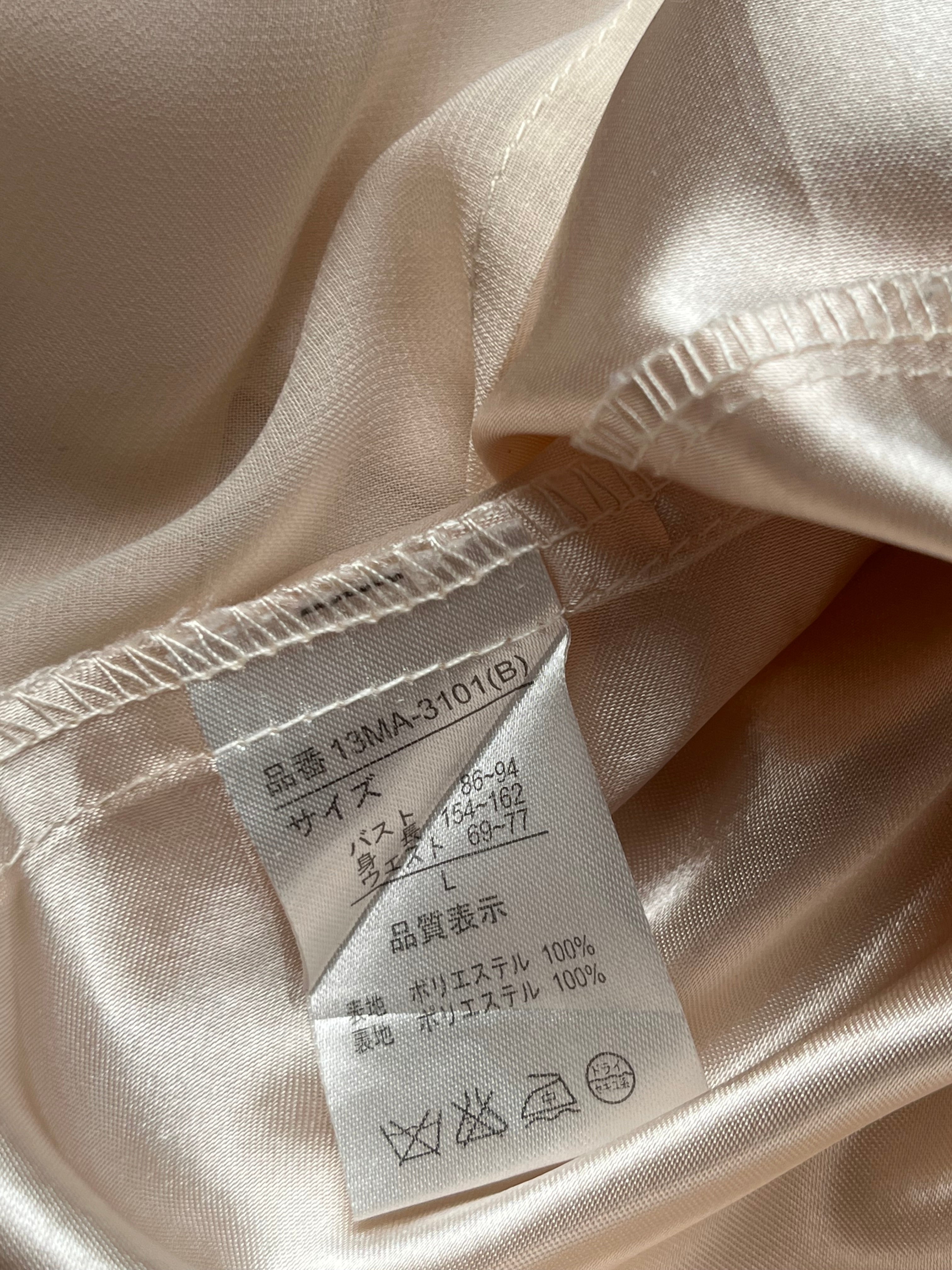 Vintage Japanese Silk Touch Pale Pink Dress - M