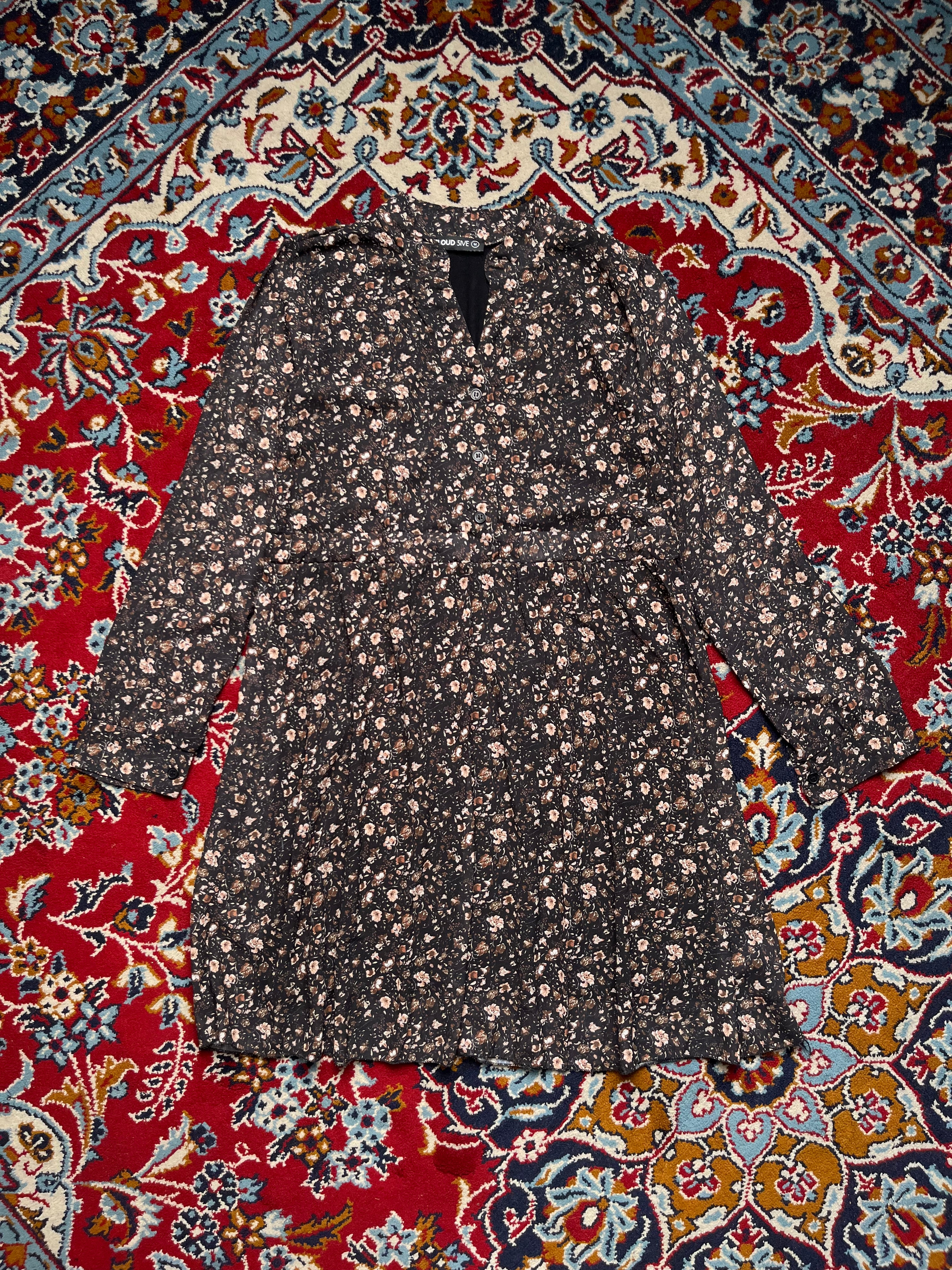 CLOUD 5IVE Womens Floral V-Neck Dress - M