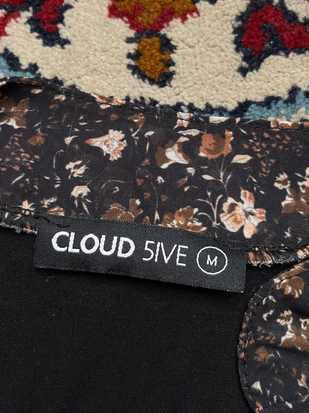 CLOUD 5IVE Womens Floral V-Neck Dress - M